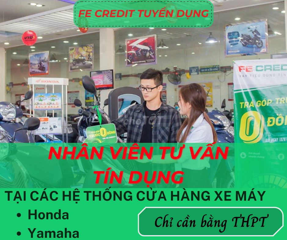 [Đồng Nai]_Tuyển dụng NV tư vấn Trả Góp Xe máy