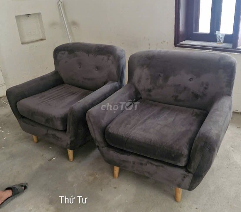 Ghế sofa đơn Vải nhung Xám,sofa cafe,sofa vải đẹp. Mua bán Bàn ghế tại Quận 12 Tp Hồ Chí Minh được đăng bởi PHÚ NHÀN NỘI THẤT THANH LÝ SÀI GÒN hình 1