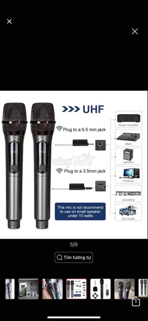 Bộ micro Karaoke không dây Hifi UHF pin sạc Lion. Mua bán Tivi, Âm thanh tại Quận Bình Thuỷ Cần Thơ được đăng bởi Lê Vũ Camera Solar hình 6
