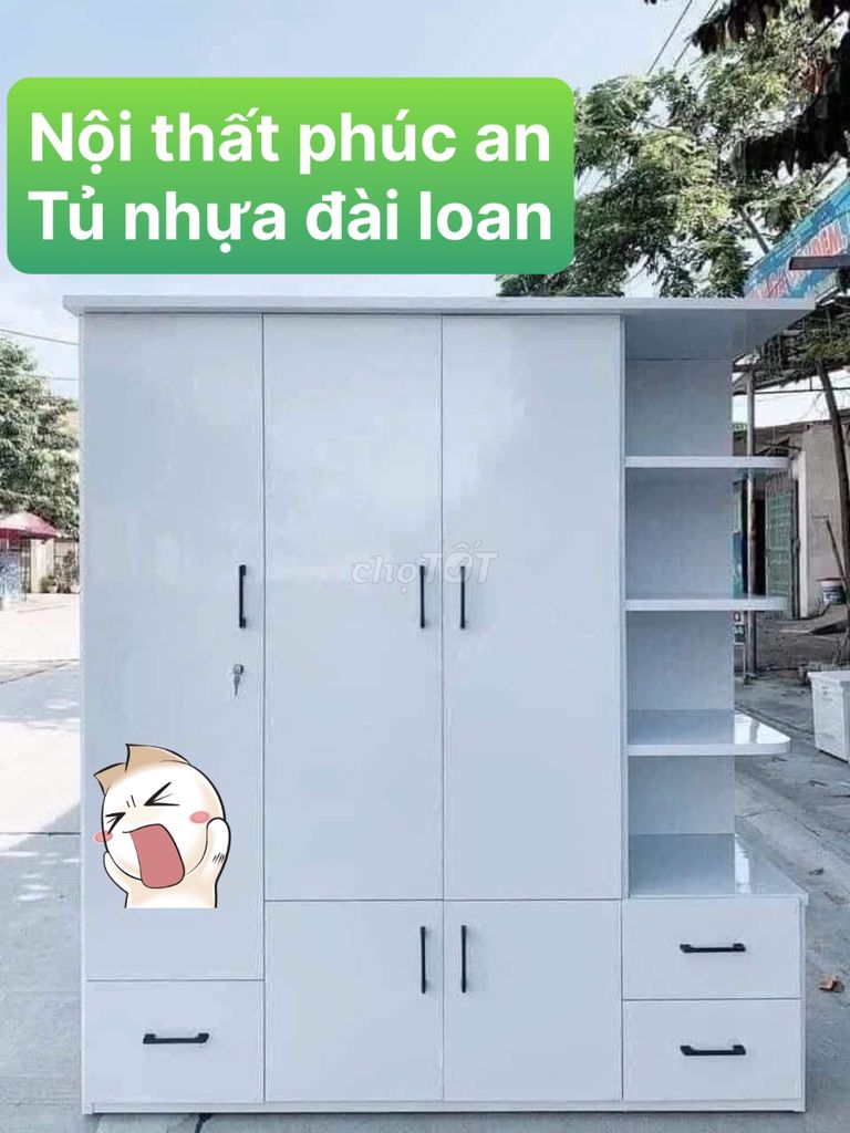 Tủ quần áo# nhựa đài loan@ miễn phí giao hàng