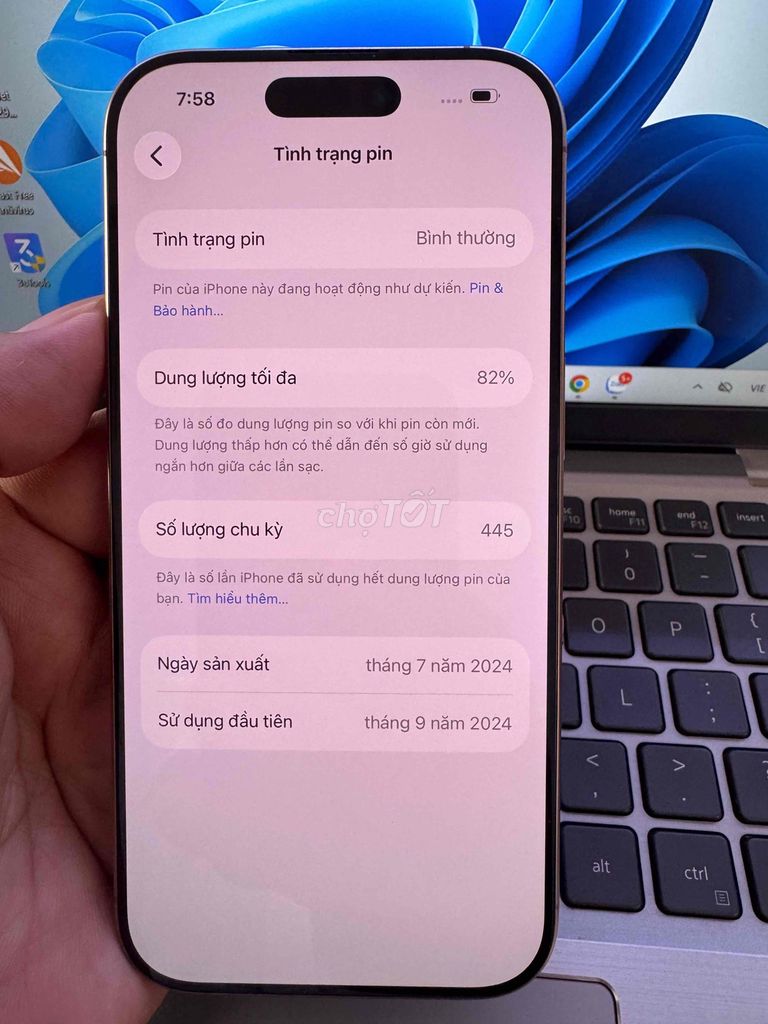 iPhone 16 Pro 128GB Vàng Đã dùng. Mua bán Điện thoại tại Quận 6 Tp Hồ Chí Minh được đăng bởi QUỐC THIÊN BÁN GÓP 0 ĐỒNG  hình 1