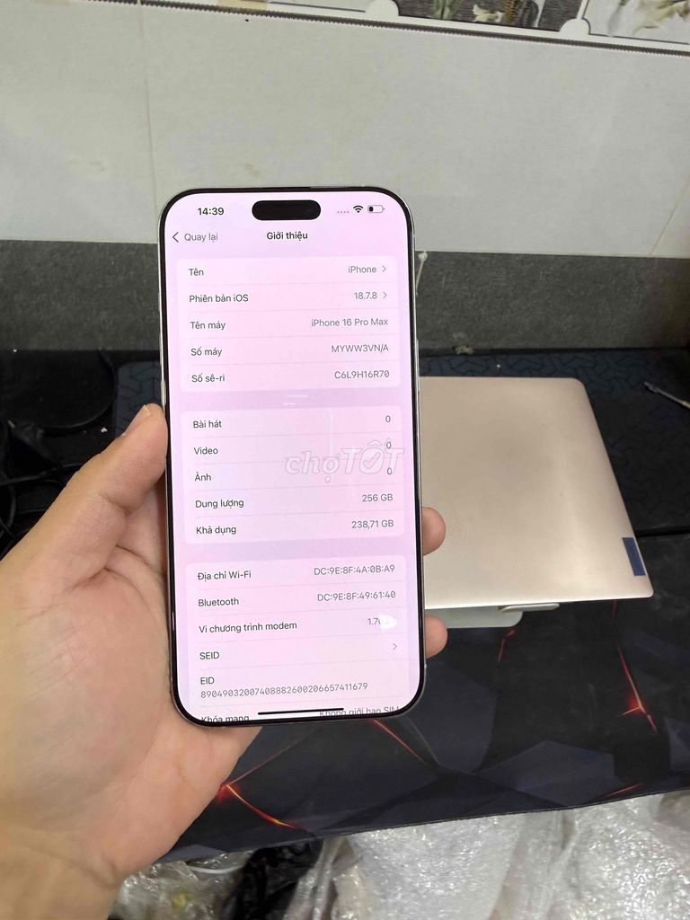 Apple iPhone 16 Pro Max 256GB Pin 92%. Mua bán Điện thoại tại Quận Gò Vấp Tp Hồ Chí Minh được đăng bởi Chí Hướng Group  hình 1