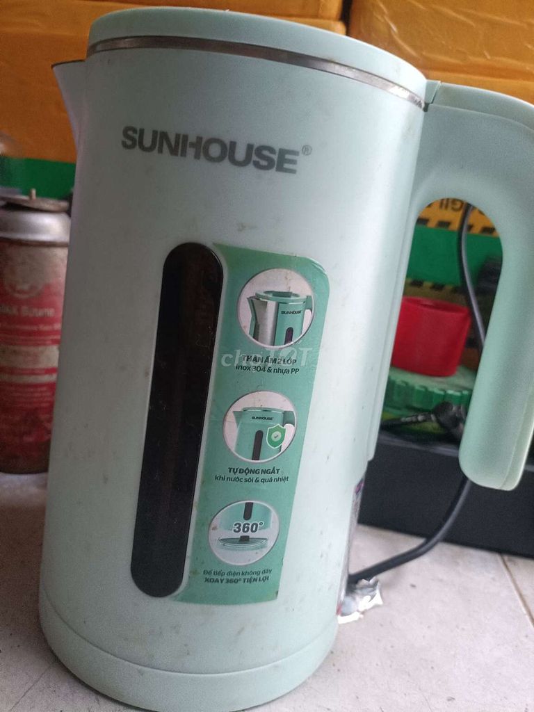 Ấm đun siêu tốc SUNHOUSE Xanh nhạt. Mua bán Bếp, lò, đồ điện nhà bếp tại Quận Gò Vấp Tp Hồ Chí Minh được đăng bởi phu tung zin hình 1