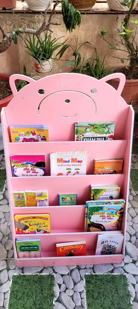 Kệ sách gỗ hồng cho bé gái. Mua bán Tủ, kệ gia đình tại Quận Ngô Quyền Hải Phòng được đăng bởi Nguyễn anhTuan hình 1