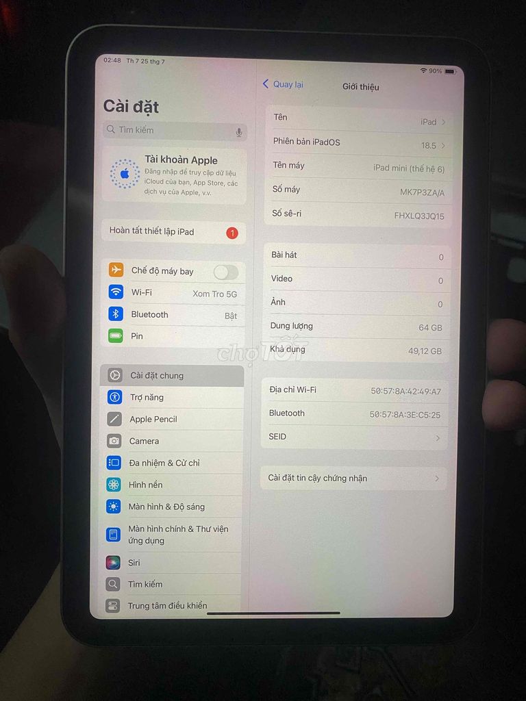 Apple iPad mini 6 Wifi 64GB Mới. Mua bán Máy tính bảng tại Quận Lê Chân Hải Phòng được đăng bởi Đăng Anh hình 1