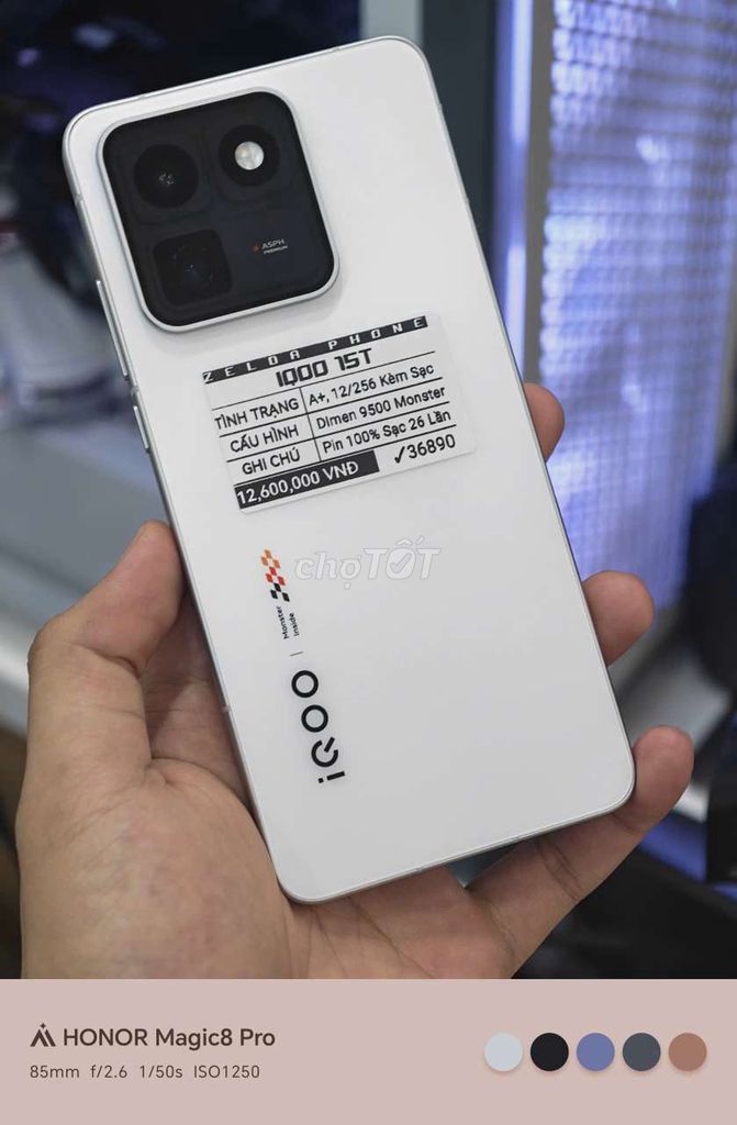 iQOO 15T 12GB/256GB Trắng Like New. Mua bán Điện thoại tại Quận Ninh Kiều Cần Thơ được đăng bởi Zelda Phone hình 1
