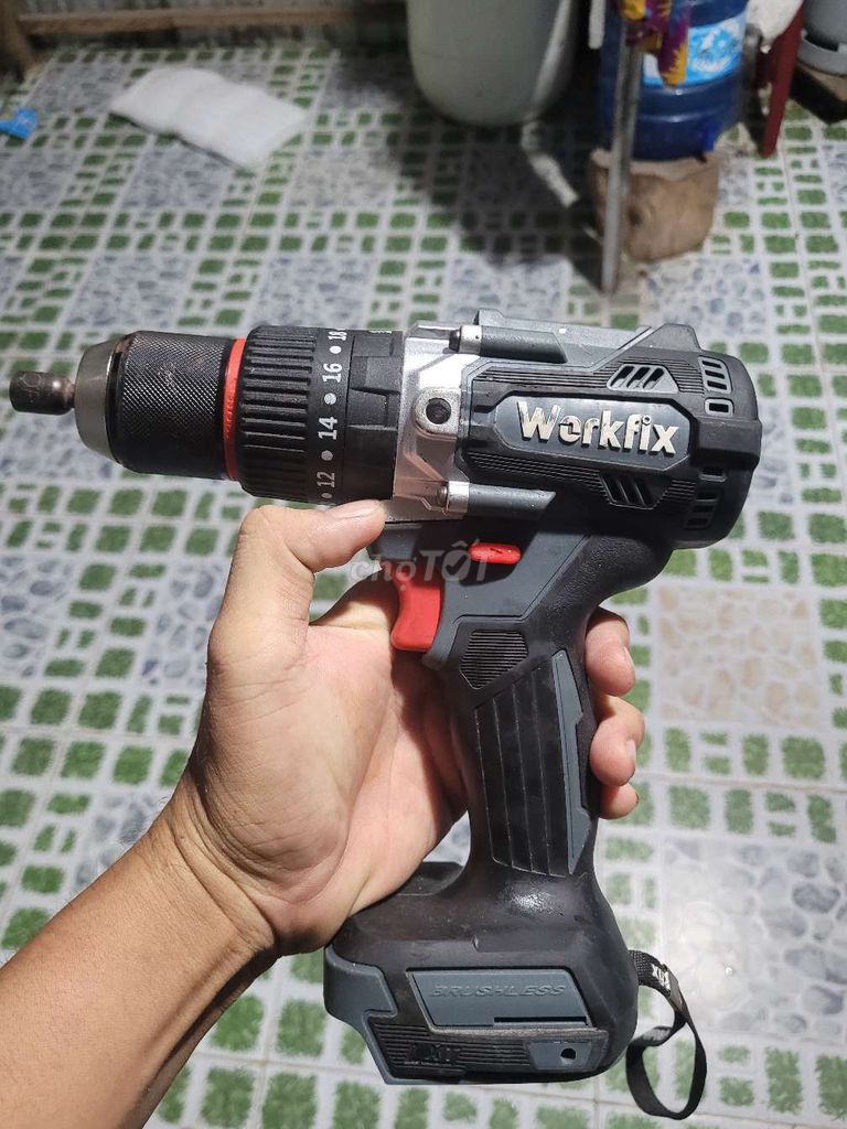 Thân máy khoan pin Workfix 3 chức năng Đen, Xám cũ. Mua bán Đồ chuyên dụng, Giống nuôi trồng tại Huyện Tam Bình Vĩnh Long được đăng bởi Sói Cô Độc hình 1