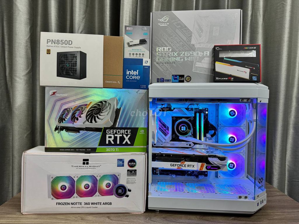 Dàn Full Trắng, i7 14700K, RTX 3070 Ti, 32GB , 1TB