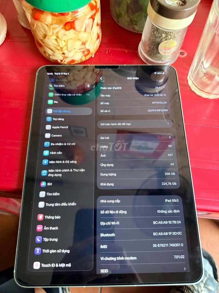 iPad Air 4 256GB 5G Xanh. Mua bán Máy tính bảng tại Quận Đống Đa Hà Nội được đăng bởi Lê quang hình 1