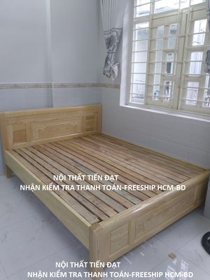 Giường gỗ sồi 1m2-1m4-1m6-1m8x2m Siêu bền FSHCM-BD