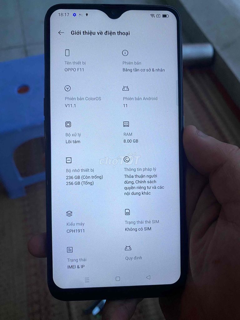Oppo F11 256GB Đen. Mua bán Điện thoại tại Thành phố Thủ Đức Tp Hồ Chí Minh được đăng bởi Thái Hồng Quân hình 1