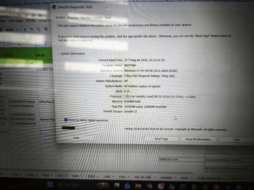 HP Pavilion 15 i5-1235U 8GB SSD. Mua bán Laptop tại Thành phố Thủ Đức Tp Hồ Chí Minh được đăng bởi hai tran hình 1