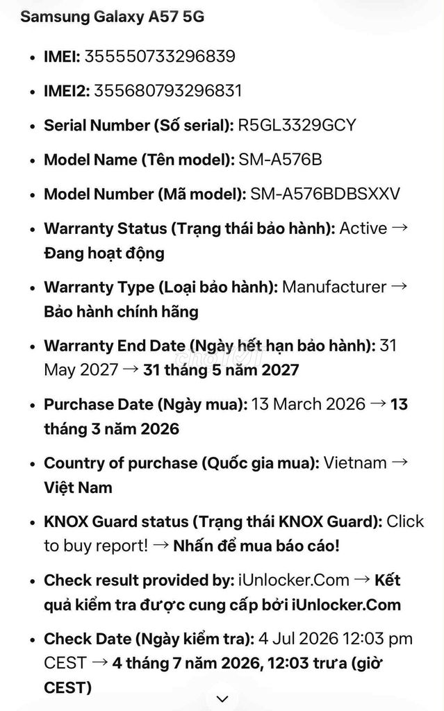 Samsung Galaxy A57 5G 8GB 256GB Xanh. Mua bán Điện thoại tại Quận Ô Môn Cần Thơ được đăng bởi Nhan hình 1