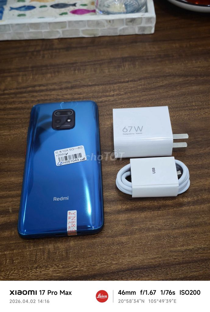 Redmi 10X 5G 8/256 Xanh sạc 67w có ship COD. Mua bán Điện thoại tại Quận Hoàng Mai Hà Nội được đăng bởi Trần Ngọc Hiếu hình 1