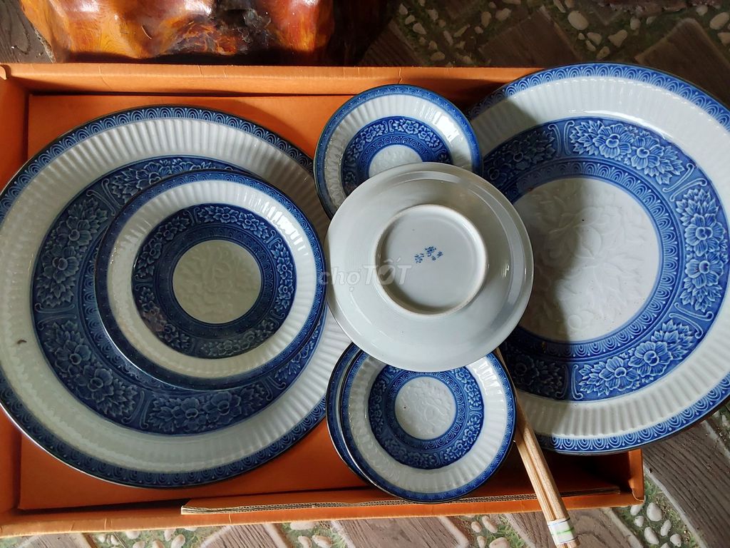 Bộ đĩa gốm sứ Xanh trắng 11 món. Mua bán Dụng cụ nhà bếp tại Quận Bình Thuỷ Cần Thơ được đăng bởi tuấn hình 1