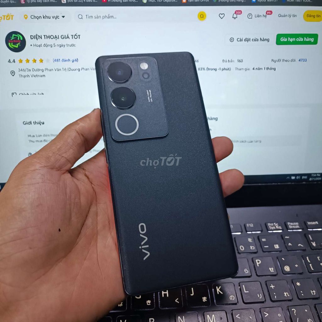 VIVO V29 12GB.256GB SNAP 778G MÀN NỨT ZIN FULL CN. Mua bán Điện thoại tại Quận Bình Thạnh Tp Hồ Chí Minh được đăng bởi Dân Mobile hình 1