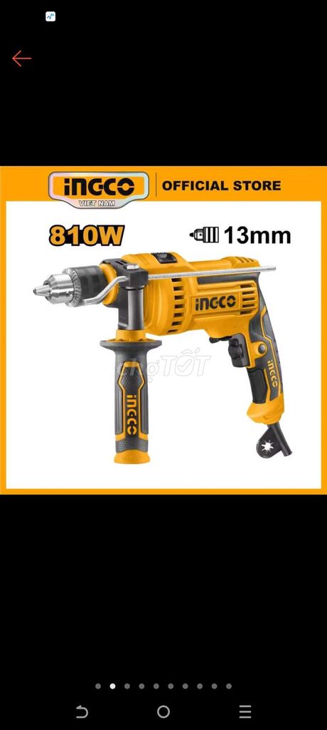 Máy khoan Ingco 810W. Mua bán Đồ chuyên dụng, Giống nuôi trồng tại Thành phố Cẩm Phả Quảng Ninh được đăng bởi Lục Vân Phong hình 1