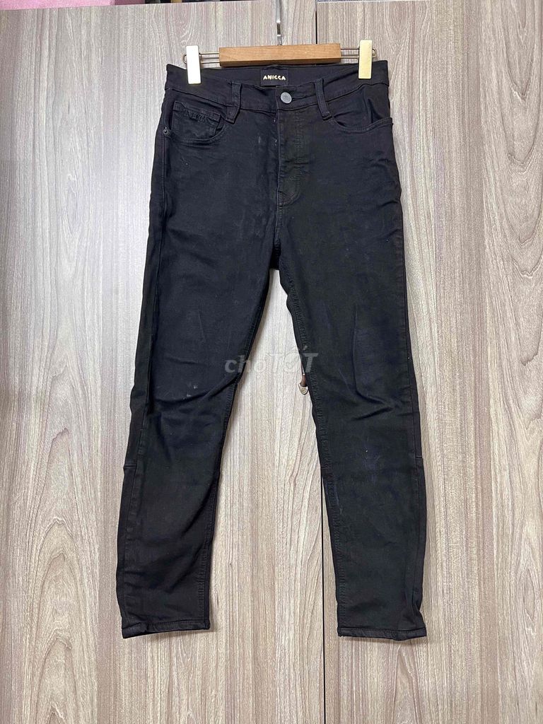 Quần jeans nam đen basic 3 nút. Mua bán Quần áo tại Quận 10 Tp Hồ Chí Minh được đăng bởi Thieee hình 1