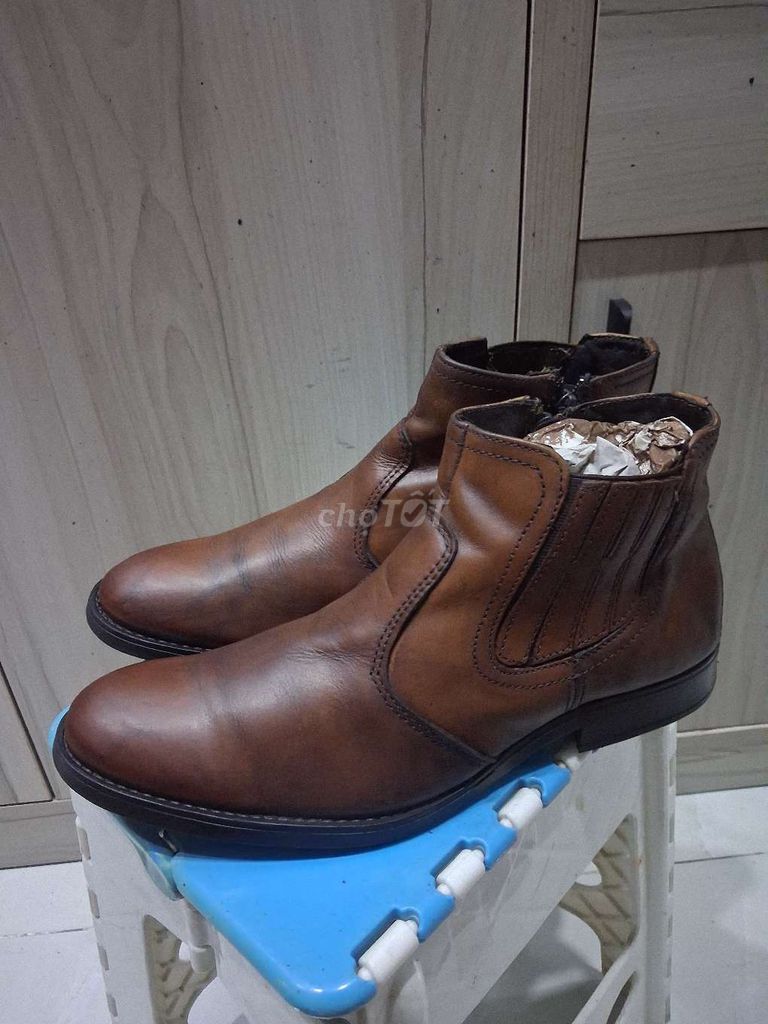 Giày boot nam Da thật Nâu size 43. Mua bán Giày dép tại Quận 7 Tp Hồ Chí Minh được đăng bởi An Vũ hình 1
