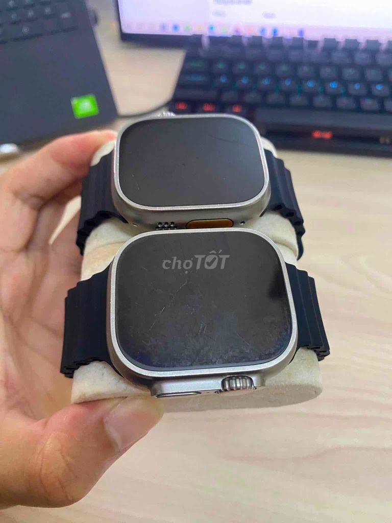 Apple Watch Ultra Bạc Titanium Ceramic. Mua bán Thiết bị đeo thông minh tại Quận Cầu Giấy Hà Nội được đăng bởi Minh Khuê hình 1