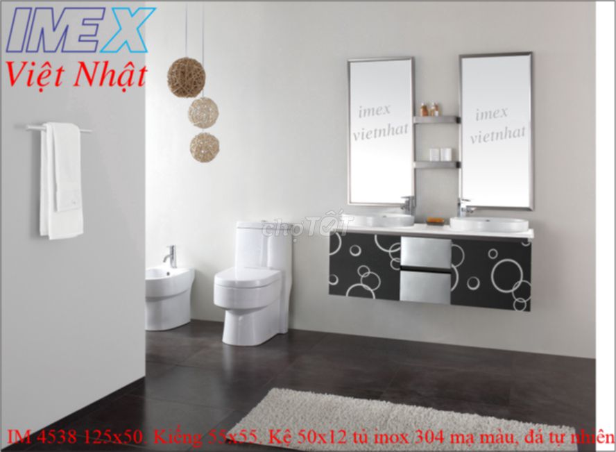 Bộ lavabo tủ inox IMEX Việt Nhật IM 4538