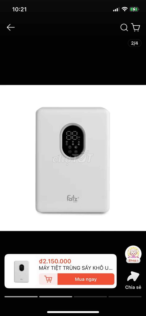 Combo máy tiệt trùng và máy nấu nước Fatz