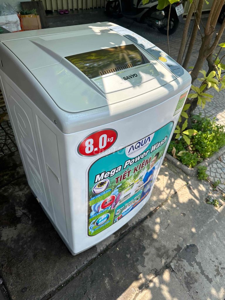 thanh lý máy giặt sanyo 8.0kg đang dùng