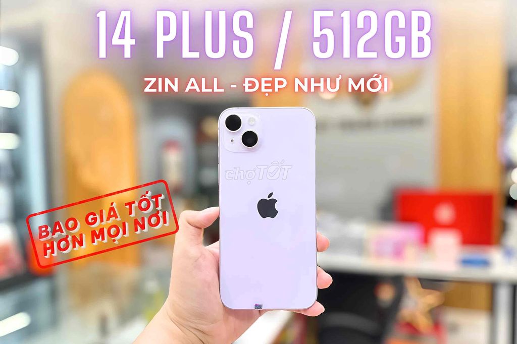 [KHỦNG] 14 PLUS - 512GB - ZIN ALL - CHẤT NHƯ MỚI