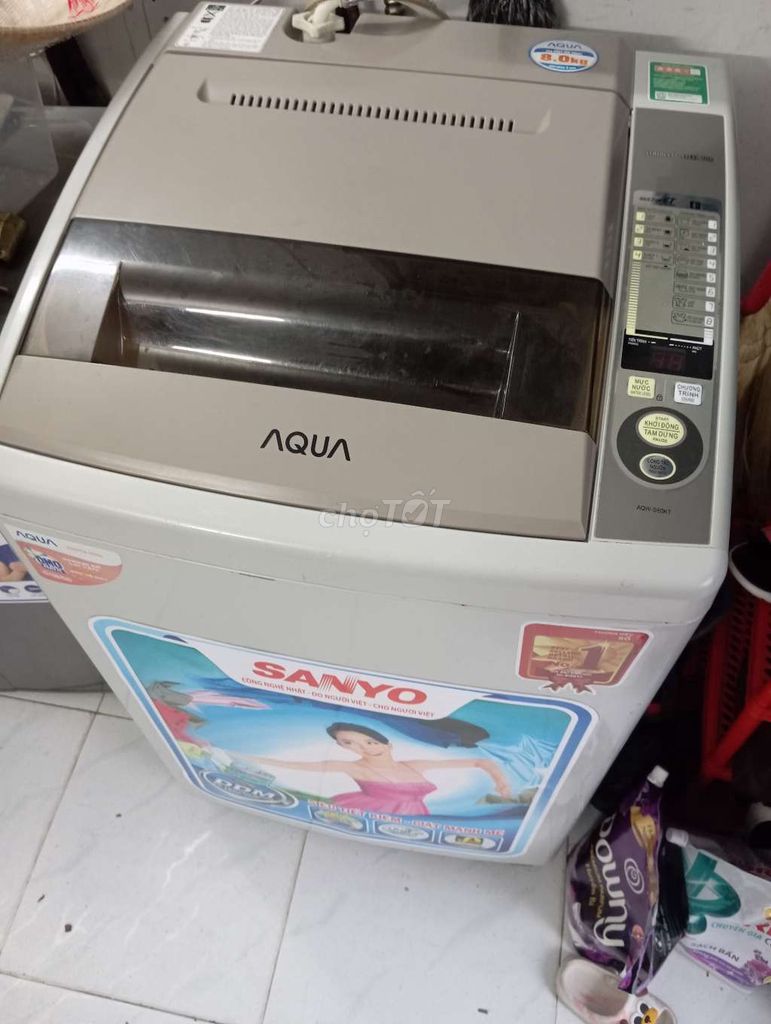 Cần bán máy giặt Aqua 8kg giặt vắt êm