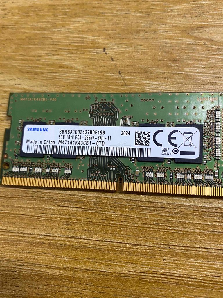 RAM laptop Samsung 8GB DDR4 2666V M471A1K43CB1-CTD. Mua bán Linh kiện (RAM, Card...) tại Thành phố Vũng Tàu Bà Rịa - Vũng Tàu được đăng bởi Nguyễn Hiếu hình 1