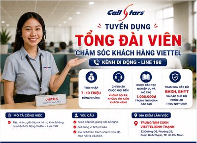 Tổng Đài CSKH Viettel | Không Sales | 7-10tr