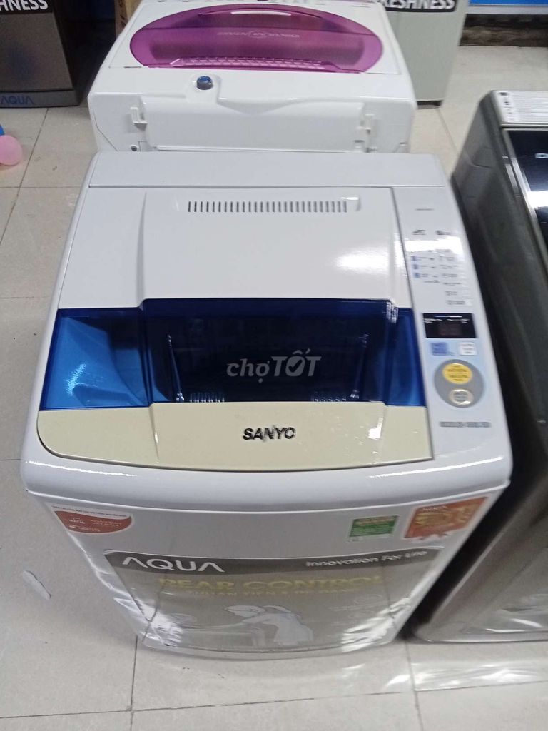 Máy giặt Sanyo 7.5kg trắng đã qua sử dụng. Mua bán Máy giặt tại Huyện Long Thành Đồng Nai được đăng bởi Điện Máy Thanh Lý hình 1
