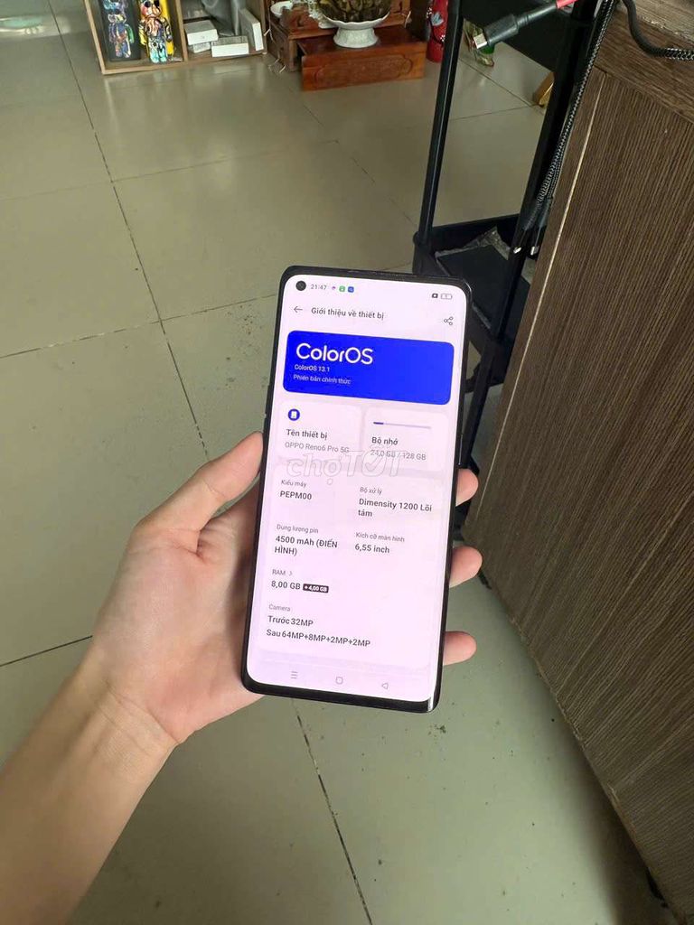 Xả lấy vốn Oppo Reno6 Pro 5G.