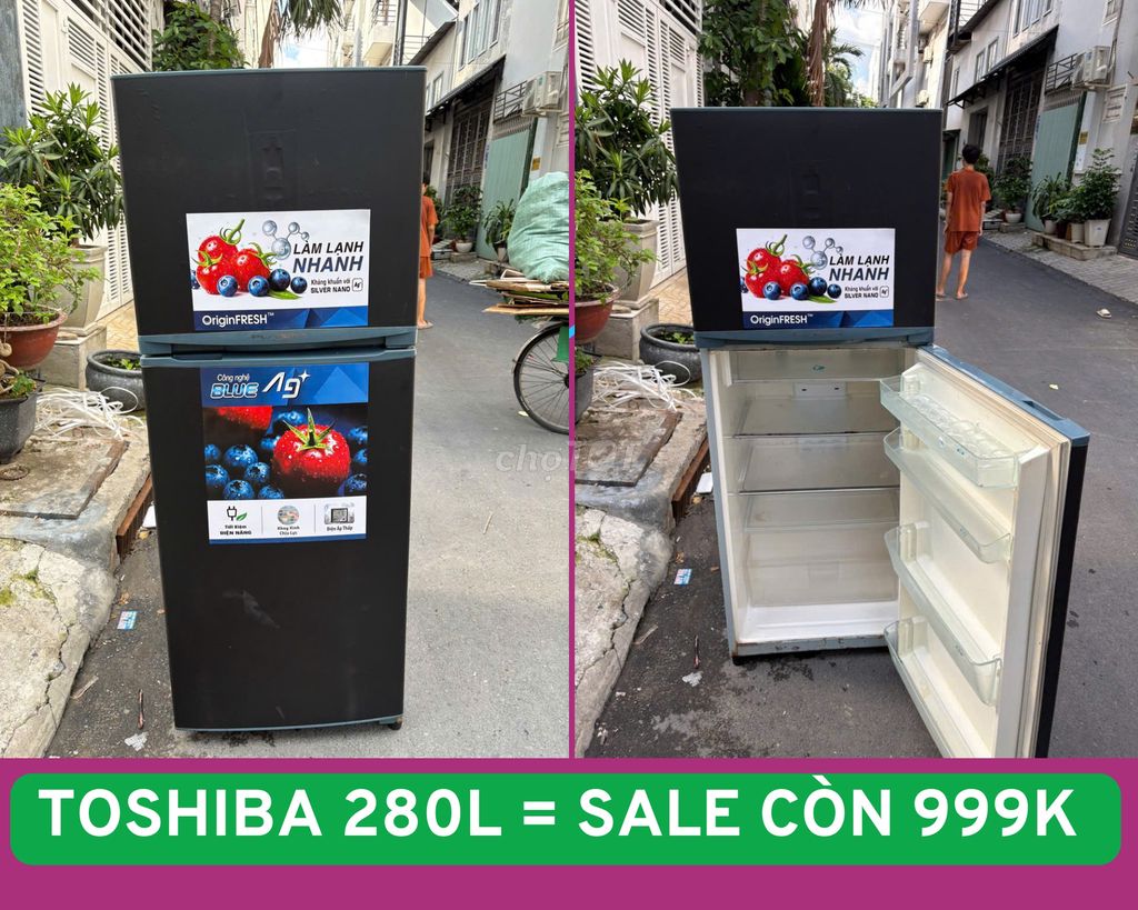 🧧TỦ LẠNH TOSHIBA 280L KHÔNG ĐÓNG TUYẾT -CHỈ 999K 🧧. Mua bán Tủ lạnh tại Quận Tân Phú Tp Hồ Chí Minh được đăng bởi Nam Tiến  hình 1