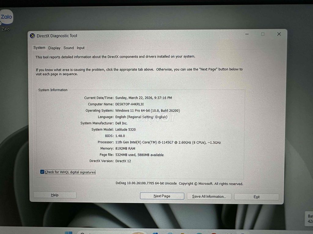 Dell Latitude 5320 Core i5, RAM 8GB, SSD 256GB. Mua bán Laptop tại Quận Bình Thạnh Tp Hồ Chí Minh được đăng bởi le thi cam tien hình 1