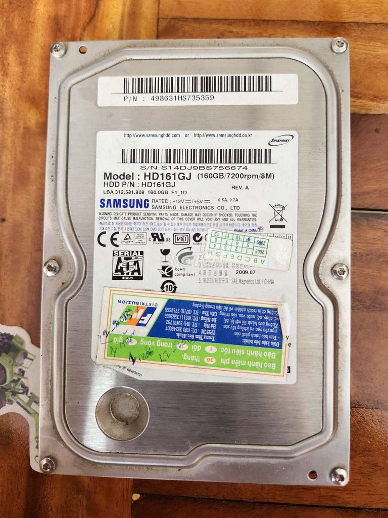 Ổ cứng máy bàn Samsung HD161GJ 160GB 7200rpm. Mua bán Linh kiện (RAM, Card...) tại Quận Nam Từ Liêm Hà Nội được đăng bởi Nguyễn Văn Việt hình 1