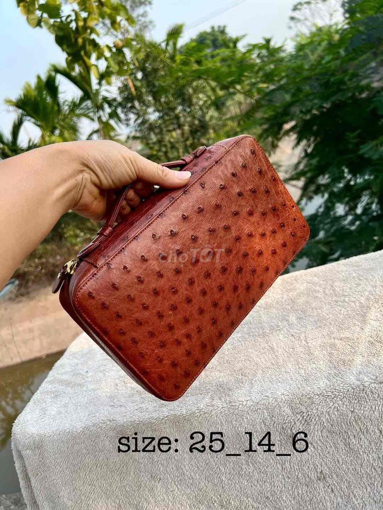 clutch cầm tay da đà điể.u size 25x14x6