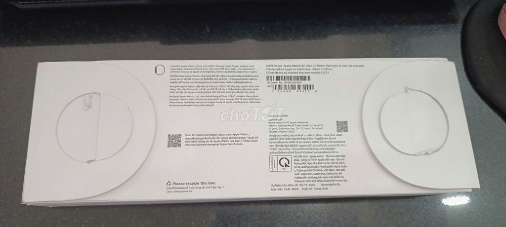 Apple Watch SE2 2024 40mm, fullbox mới 99%, Còn BH. Mua bán Thiết bị đeo thông minh tại Quận 6 Tp Hồ Chí Minh được đăng bởi Ruby Nguyễn hình 3