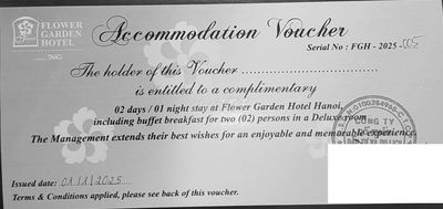 Voucher Flower Garden Hotel Hà Nội. Du lịch tại Quận 3 Tp Hồ Chí Minh được đăng bởi Phạm Hồng Kiêm