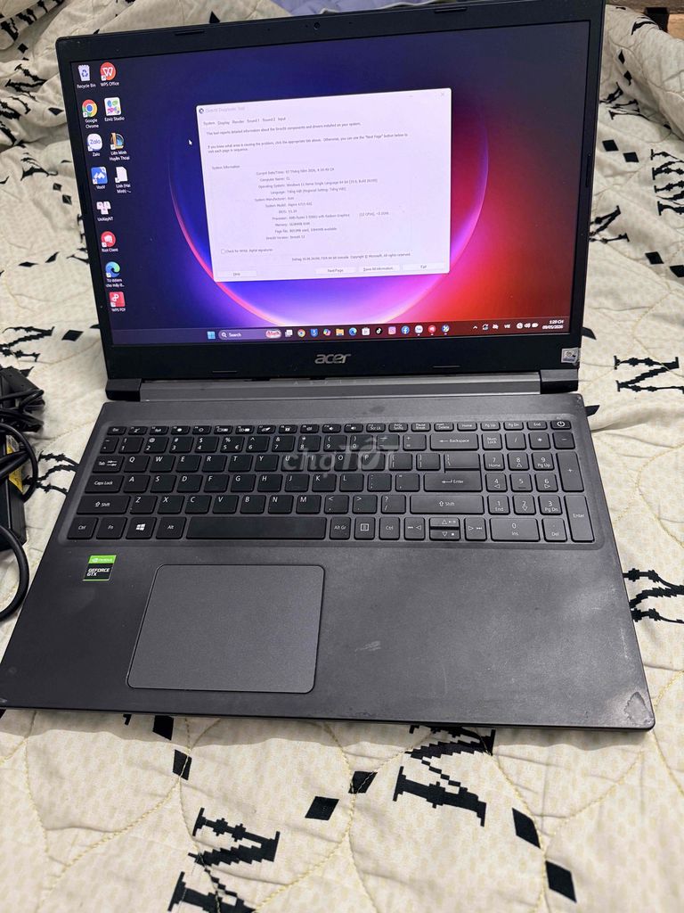 laptop Acer Aspire 7 AMD Ryzen 5 16GB gtx 1650. Mua bán Laptop tại Thành phố Thủ Đức Tp Hồ Chí Minh được đăng bởi Võ Nhân hình 1