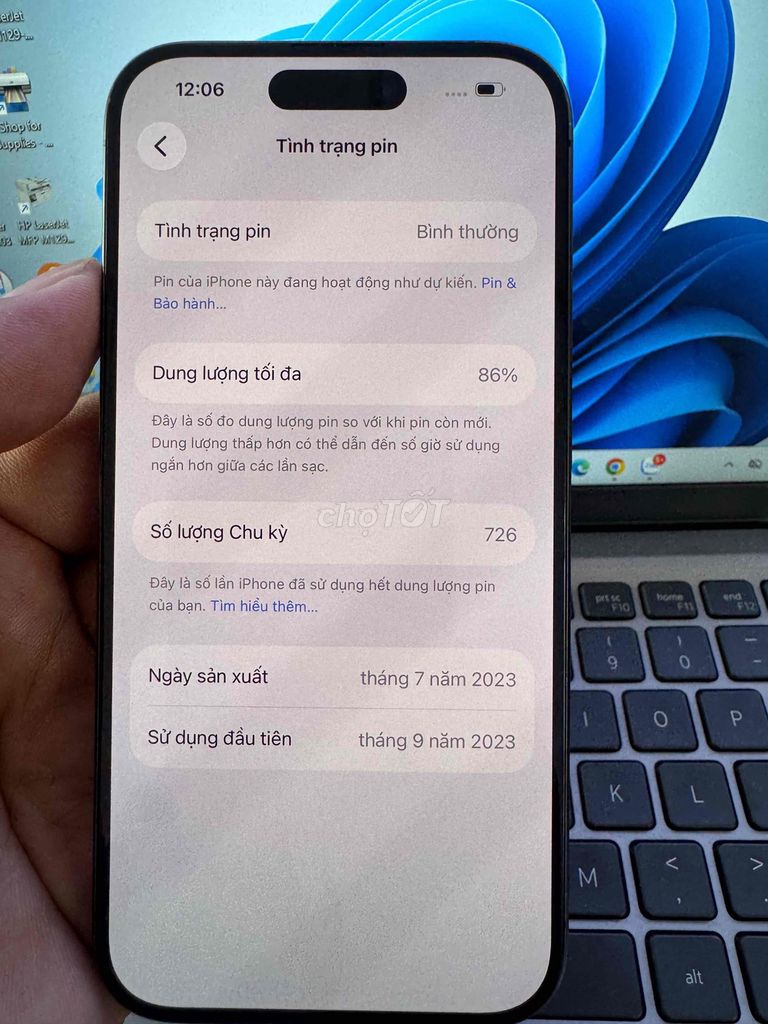 iPhone 15 Pro 128GB Xanh 99%. Mua bán Điện thoại tại Quận 6 Tp Hồ Chí Minh được đăng bởi QUỐC THIÊN BÁN GÓP 0 ĐỒNG  hình 1