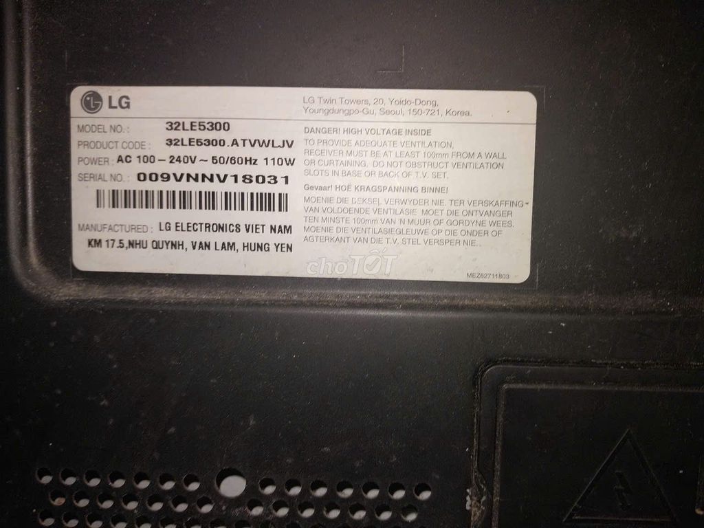 Tivi LG 32LE5300 Đen 32 inch. Mua bán Tivi, Âm thanh tại Quận Hà Đông Hà Nội được đăng bởi thảo hình 1