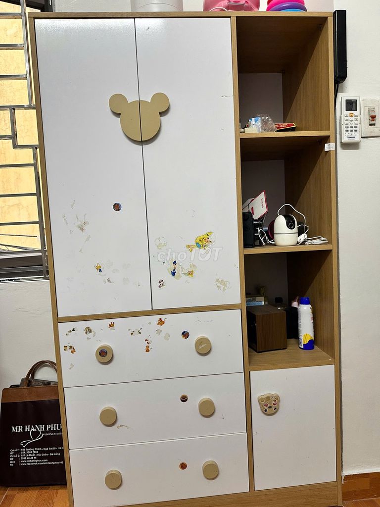 Tủ quần áo Gỗ công nghiệp Trắng vân gỗ Hiện đại. Mua bán Tủ, kệ gia đình tại Quận Cầu Giấy Hà Nội được đăng bởi Đào Quang Ngọc hình 1