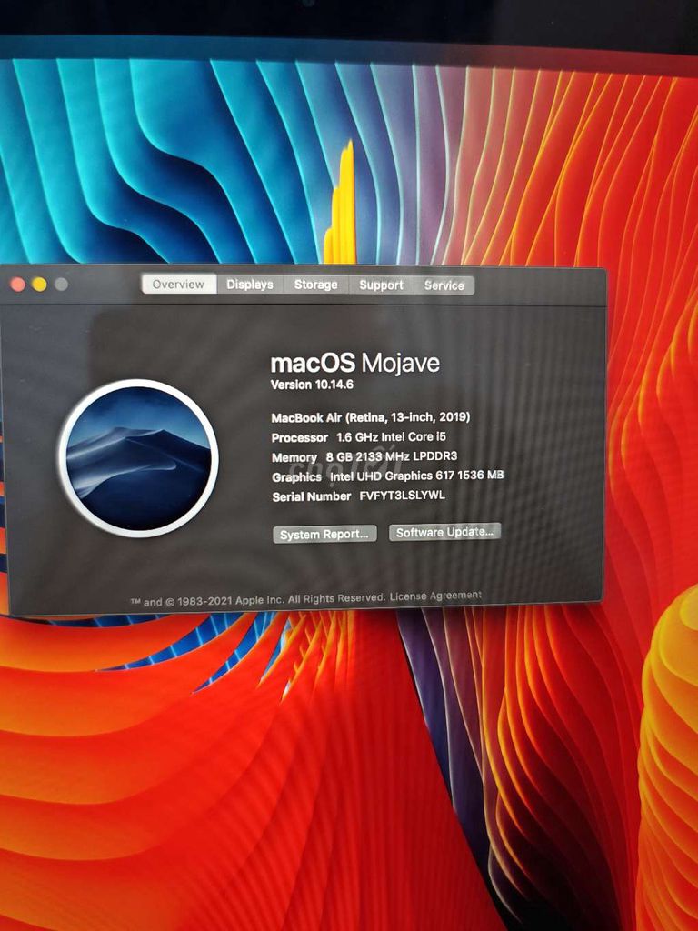 Apple MacBook Air i5 8GB SSD. Mua bán Laptop tại Quận Ninh Kiều Cần Thơ được đăng bởi Chương Trần hình 1