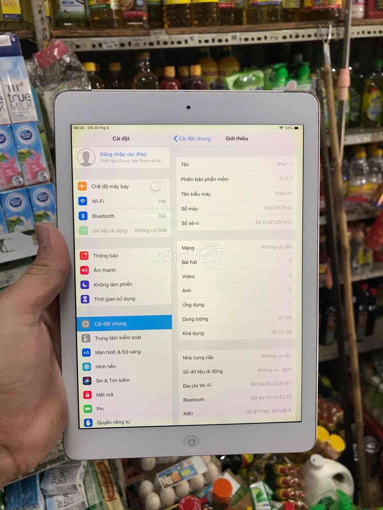 iPad Air 32G Sài Wifi + 4G Máy Đẹp Full CN. Mua bán Máy tính bảng tại Quận Bình Tân Tp Hồ Chí Minh được đăng bởi Hoang Phong hình 4