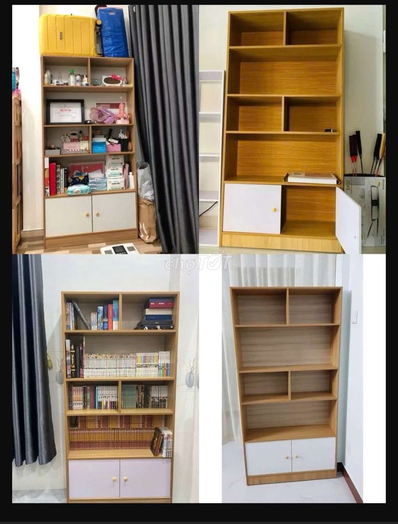 Kệ sách gỗ chữ U 2 cánh  160-80-24cm 699k. Mua bán Tủ, kệ gia đình tại Quận Thanh Khê Đà Nẵng được đăng bởi Gia Dụng Thủy Lê hình 1