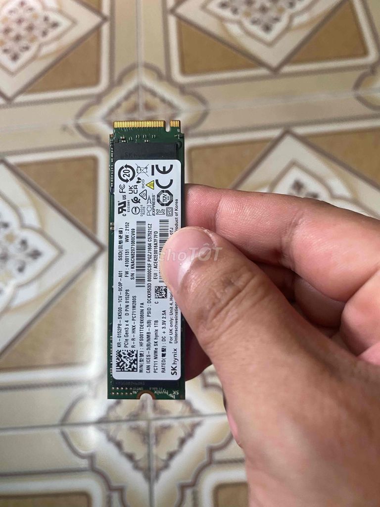 Ổ cứng SSD SK Hynix NVMe 1TB sẵn Win 11 Pro. Mua bán Linh kiện (RAM, Card...) tại Quận 4 Tp Hồ Chí Minh được đăng bởi Jerry Tran hình 1
