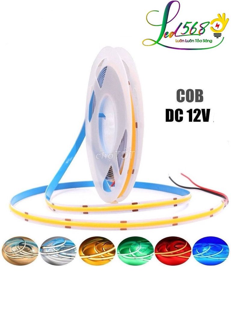 Cuộn dây led Cob 12v 5m siêu sáng nhôm định hình