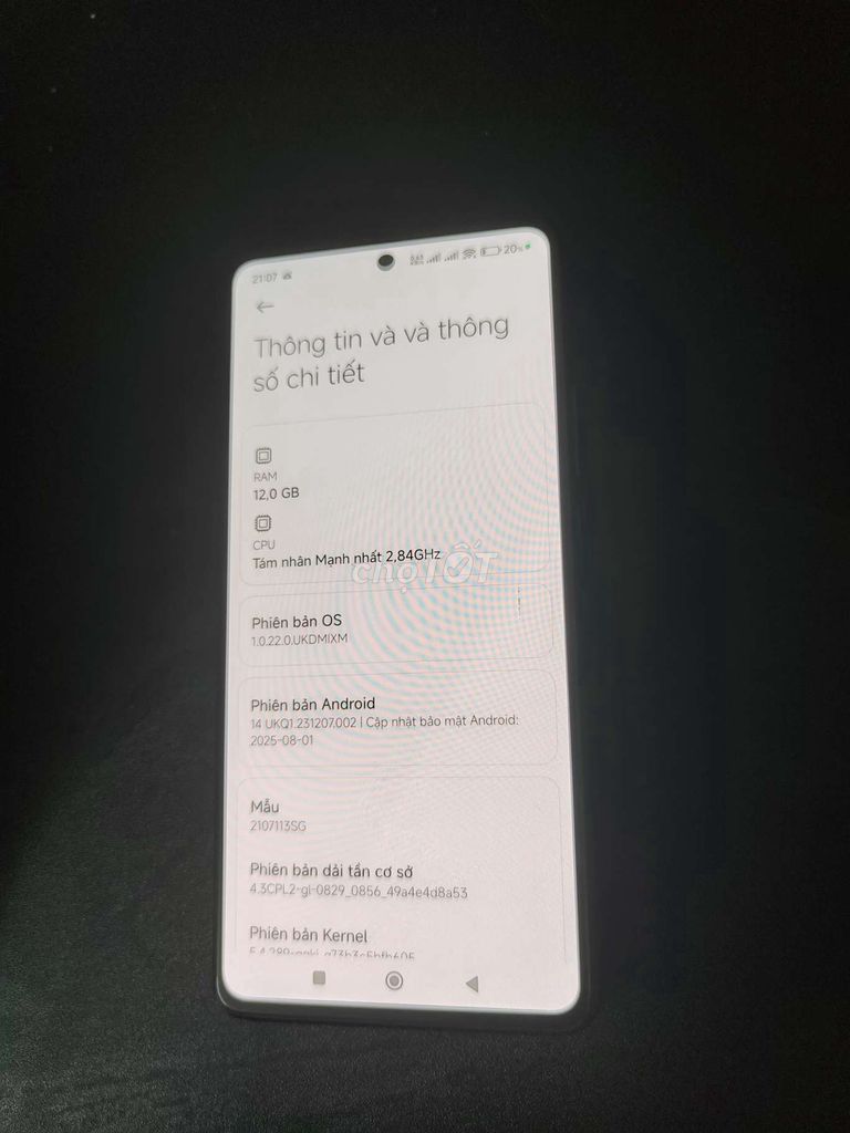 Xiaomi Mi 11T Pro 256GB. Mua bán Điện thoại tại Quận Tân Phú Tp Hồ Chí Minh được đăng bởi Fam Truong hình 1