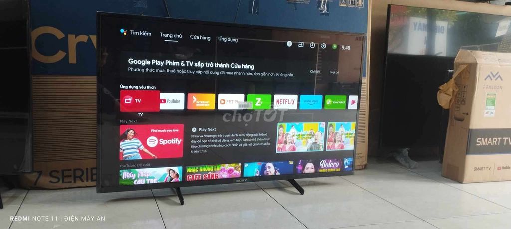 Smart tivi SONY 49ICNH 4K ANDROID TV GIỌNG NÓI 98%